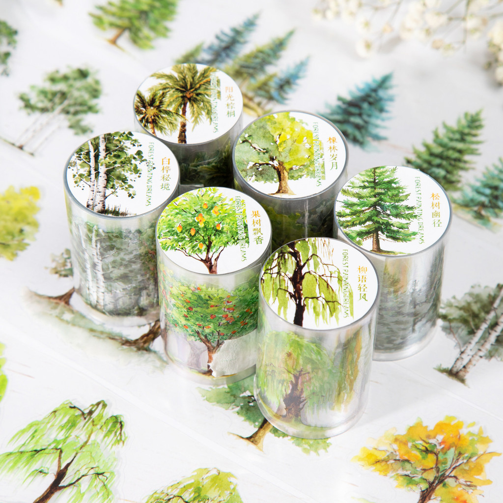 Craft Tape As Stickers 12 Roll Floral Washi Tape Set | PET