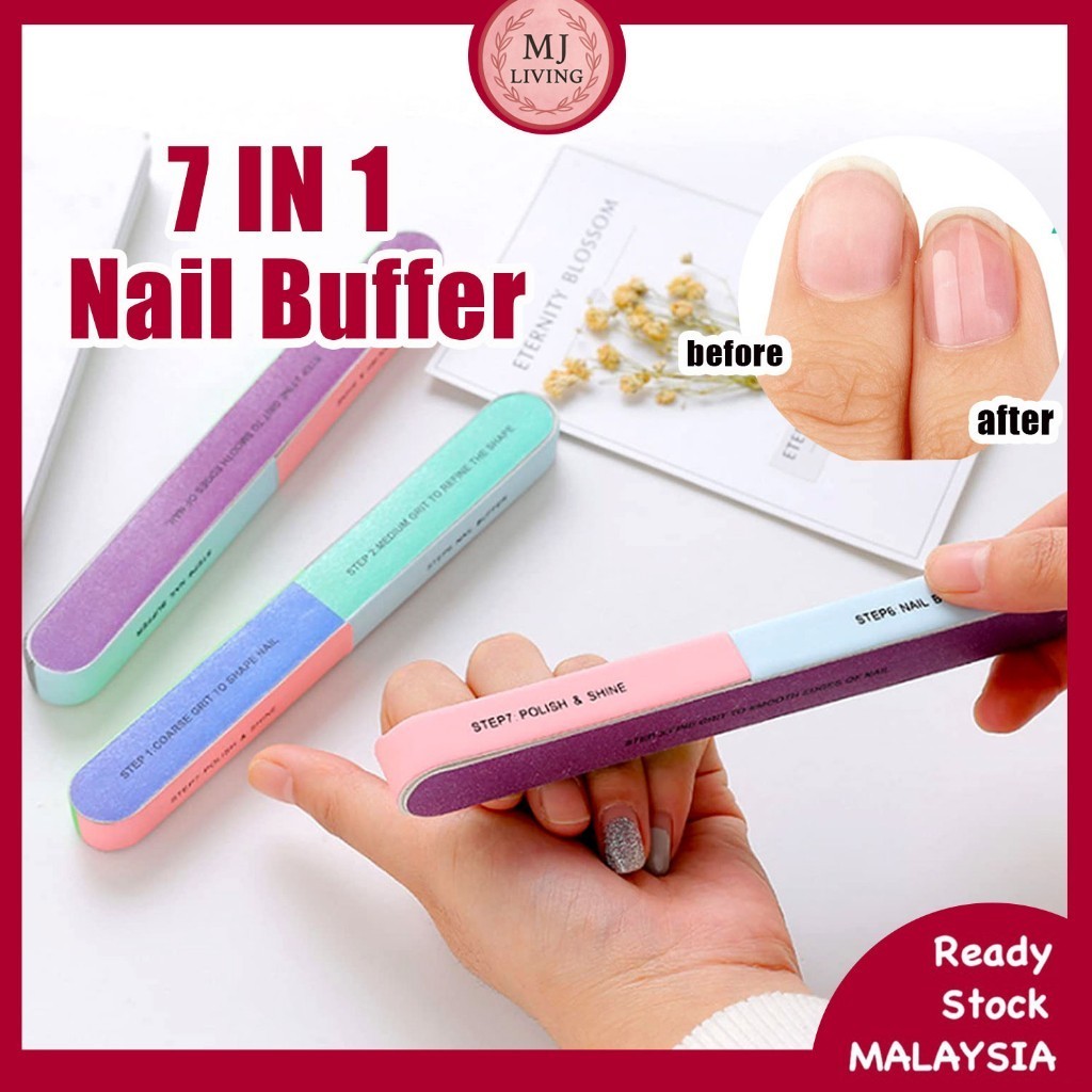 7 In 1 Nail File And Nail Buffer Polishing File Tool Dead Skin Remover ...