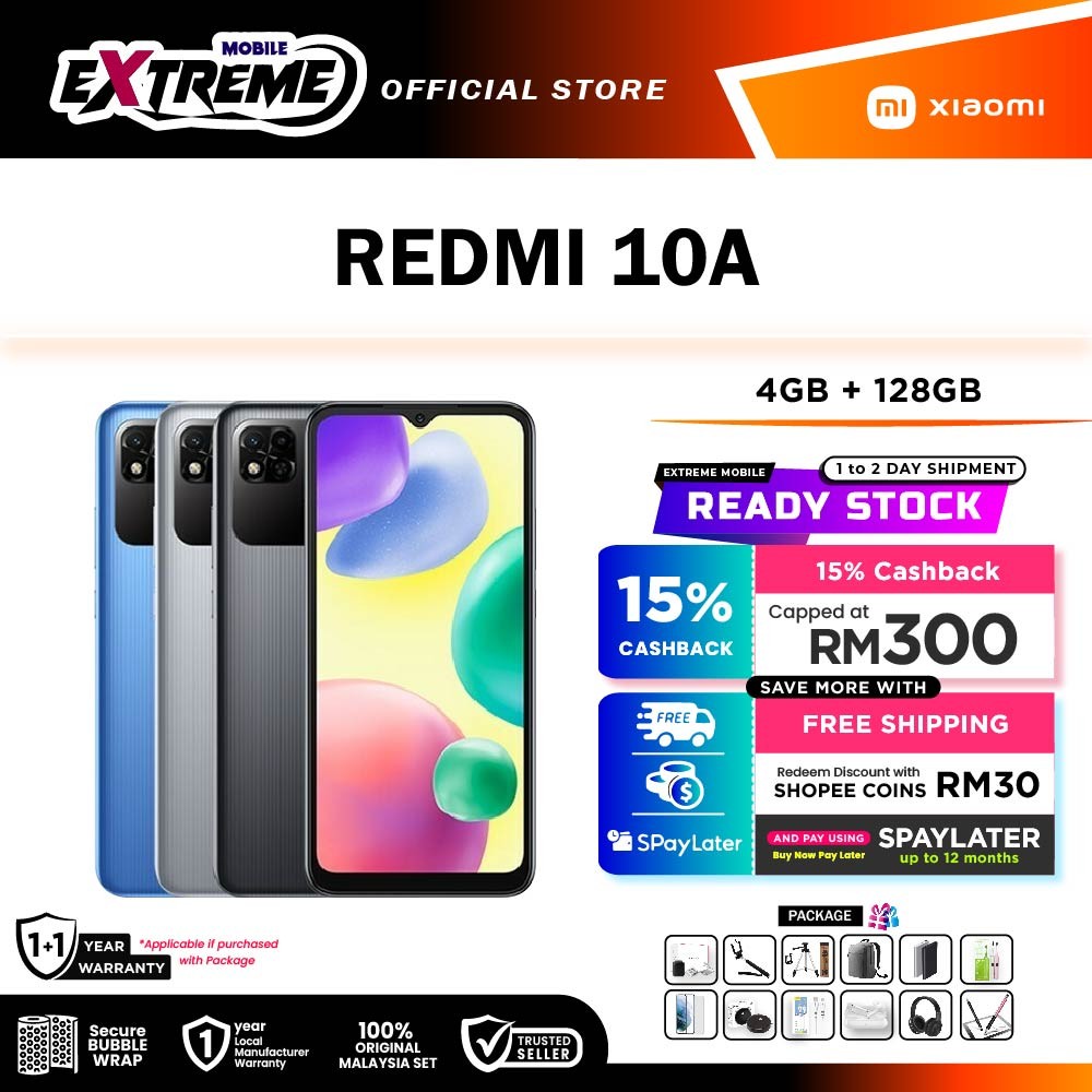 REDMI 10A {4GB RAM 128GB ROM} - Original XIAOMI Malaysia | Shopee Malaysia