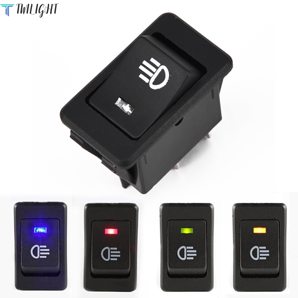 ASW-17D rocker switch ON-OFF 2-position 4-pin LED 12V 35A Fog Lamp Work ...