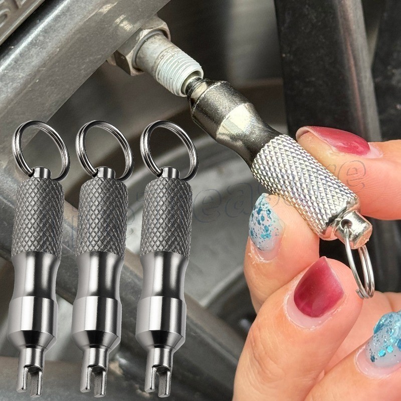 Stainless Steel Keychain Wrench - Portable Valve Core Screwdriver ...