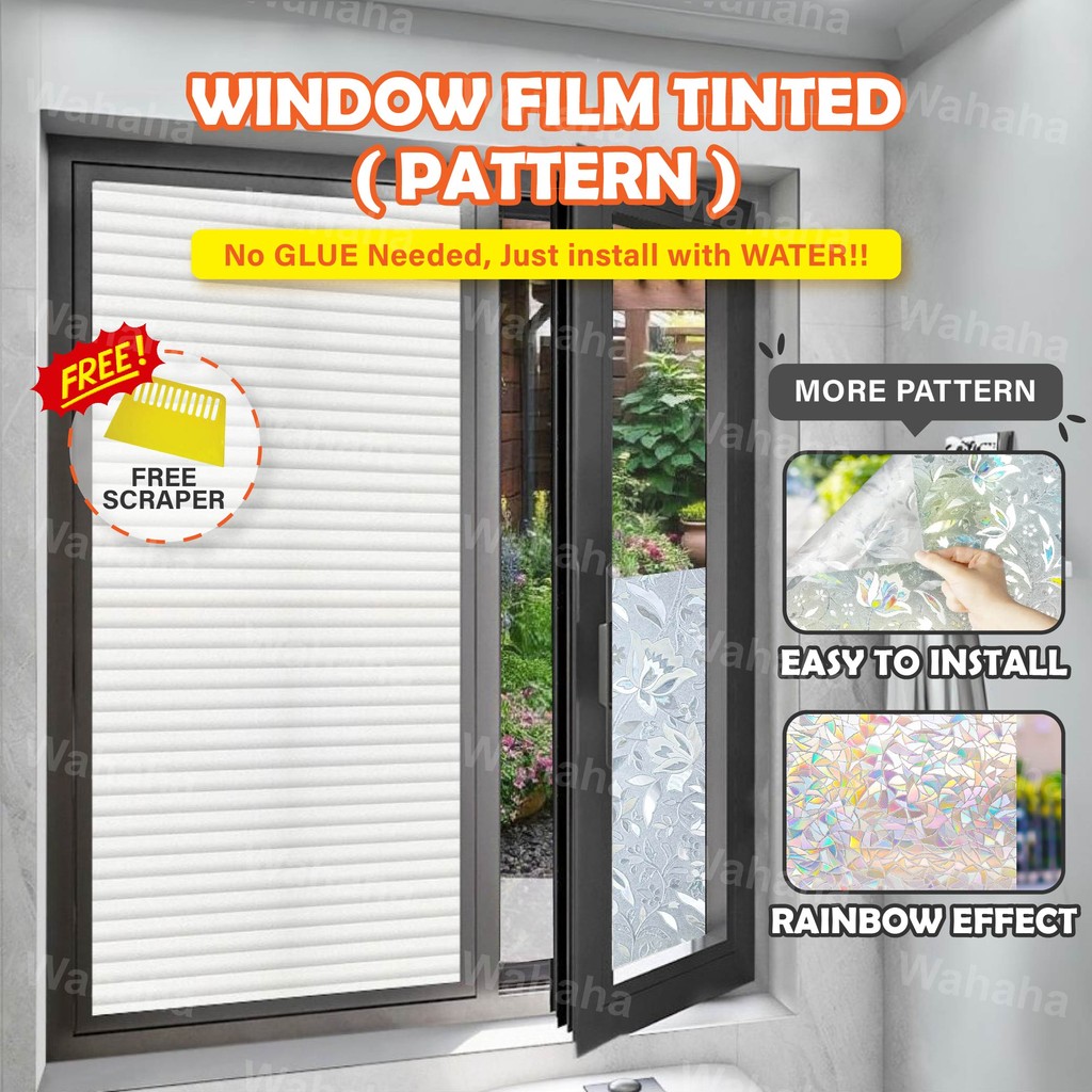 3D Frosted Glass Privacy Film | Anti-UV Window Sticker | Matte Tinted ...