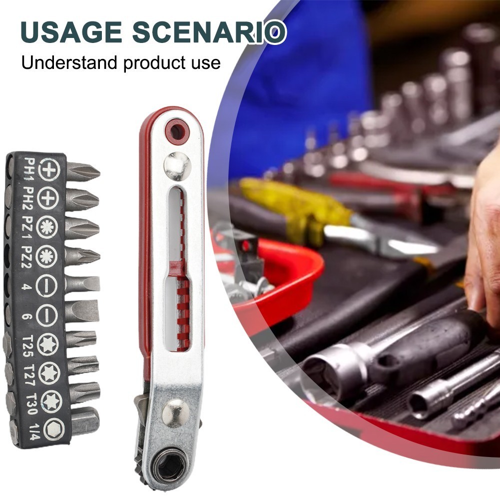【SWTDRM】Elbow Head Mini Ratchet Wrench 90 Degree Offset Screwdriver ...