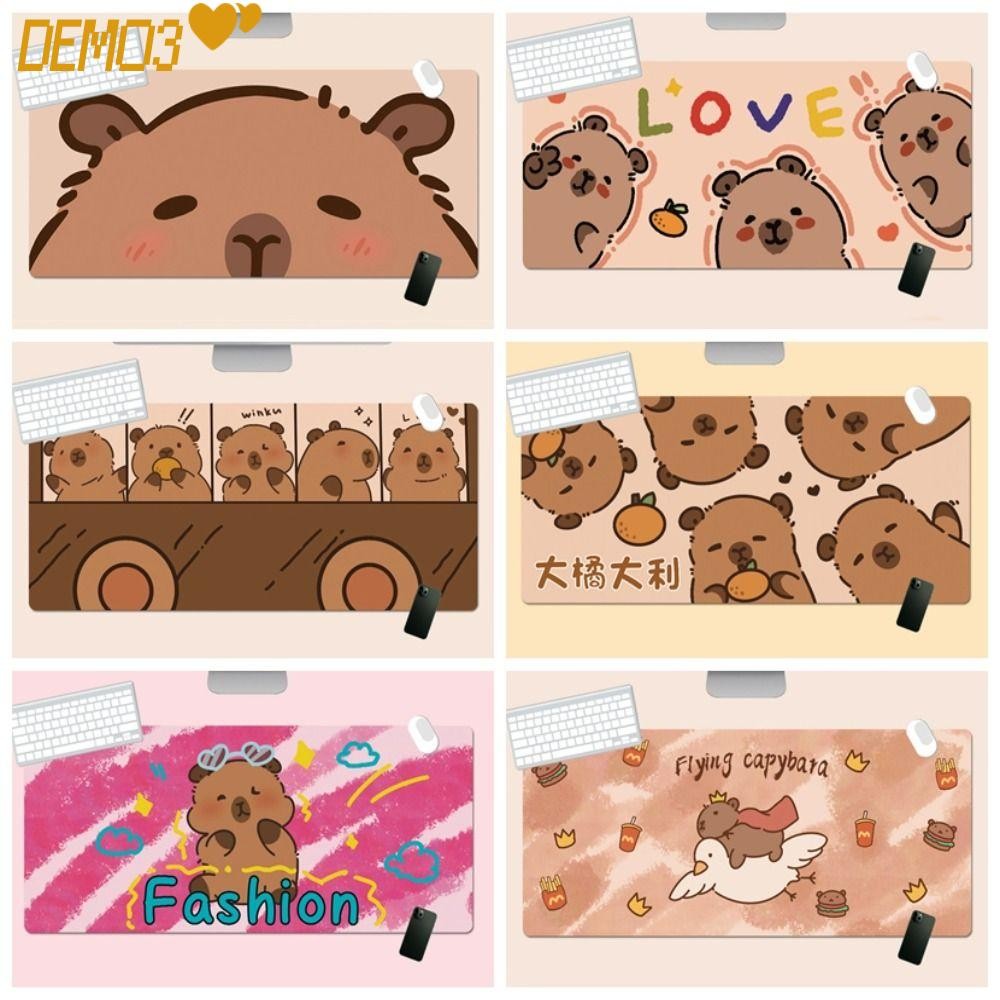 [DEMO3] Desk Pad, Kawaii Cartoon Mouse Pad, Cute Capybara Non-Slip ...