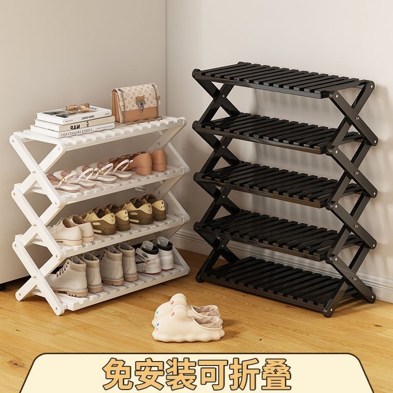 Shopee Official Installation-Free Folding Shoe Rack Anti-dust Simple ...