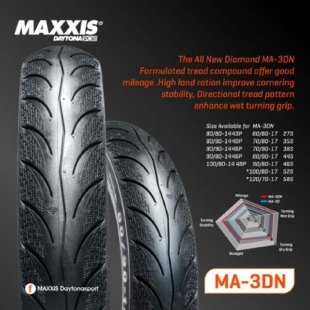 Maxxis Diamond 70 90, Maxxis Diamond, 3dn, Tayar Maxis , tyre 80 90 ...