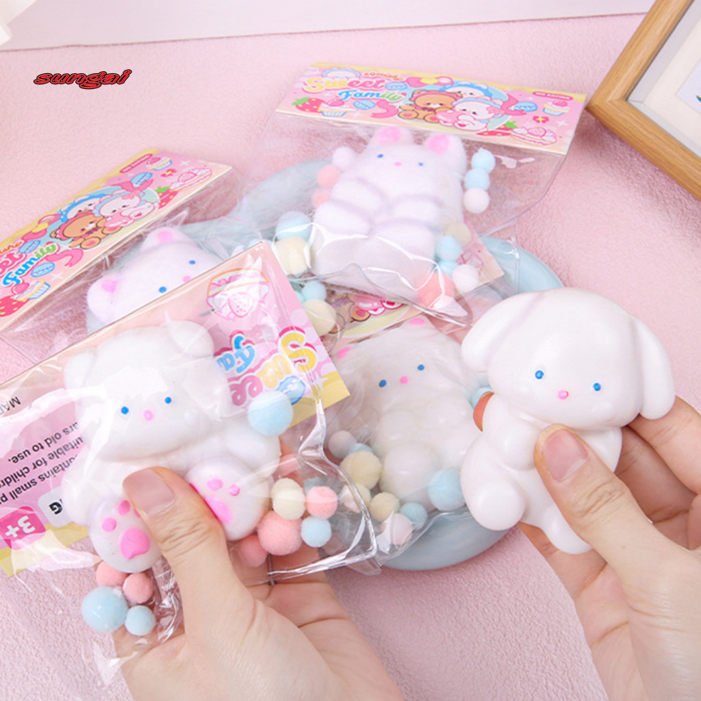 SUN_ Fidget Toy White Sheep Toy Soft Stress Relief Toy for Kids and ...