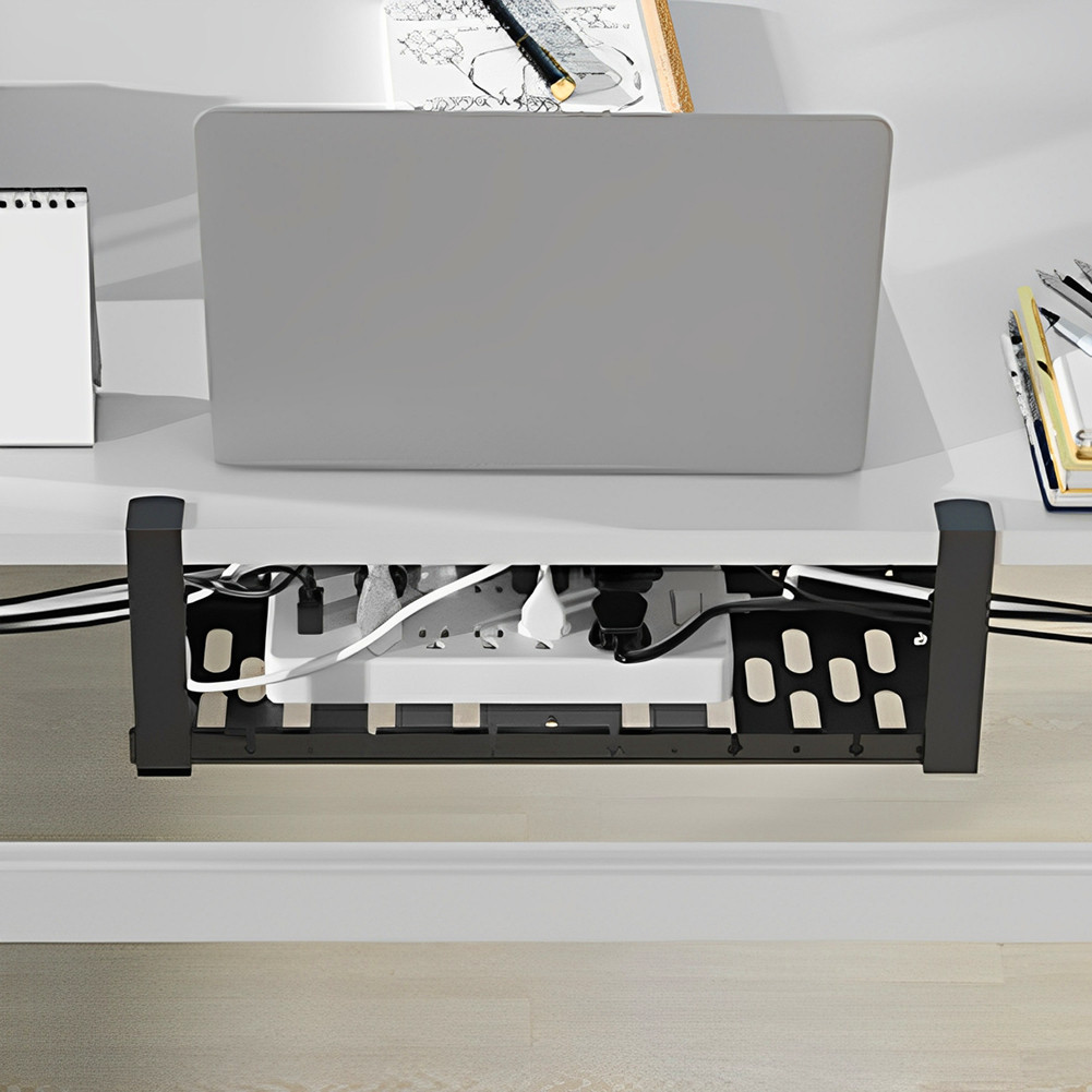 Under Desk Cable Management Tray Clamp Mounted Under Desk Cable Shelf ...