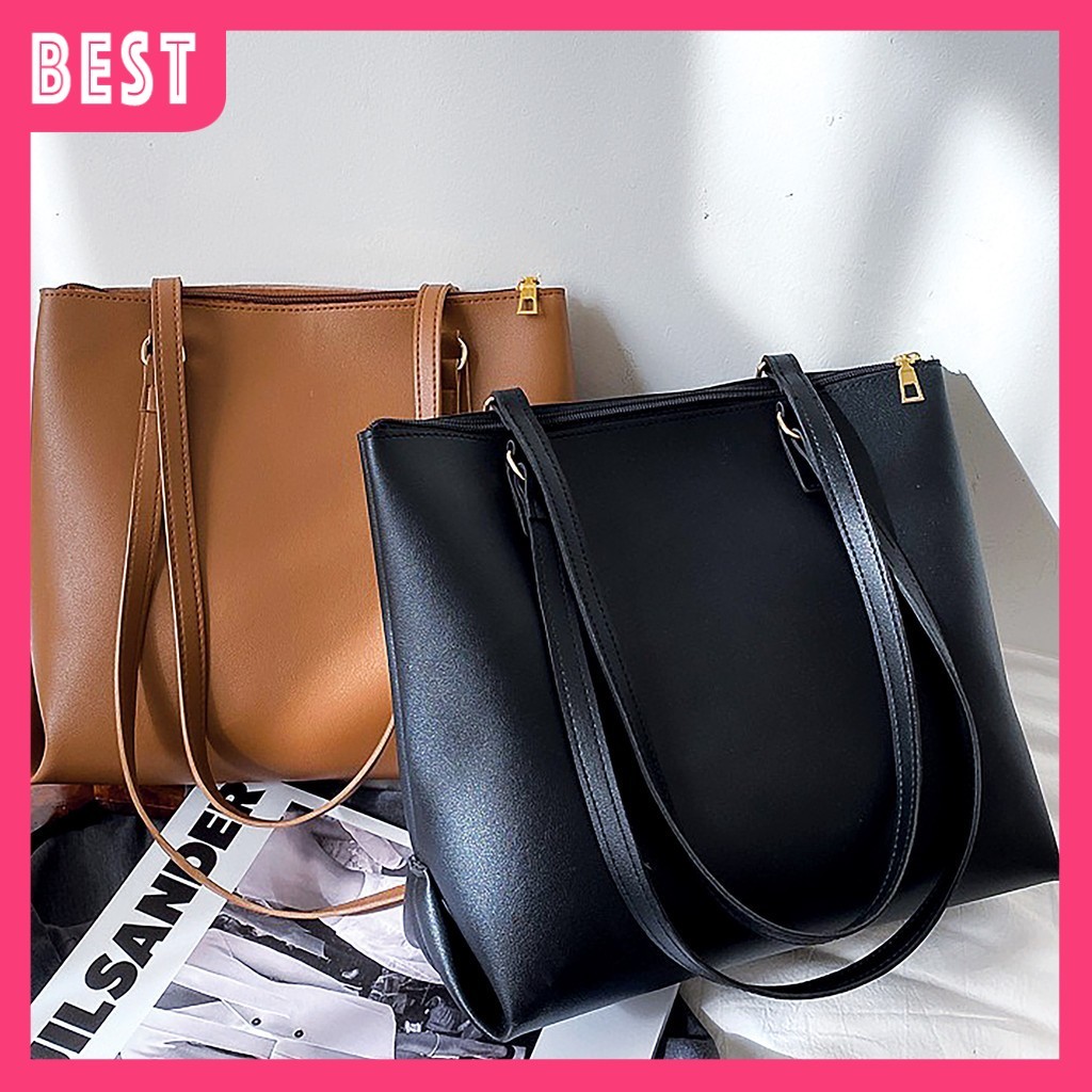 B211 Large capacity tote beg women student tote beg PU tote beg korean ...