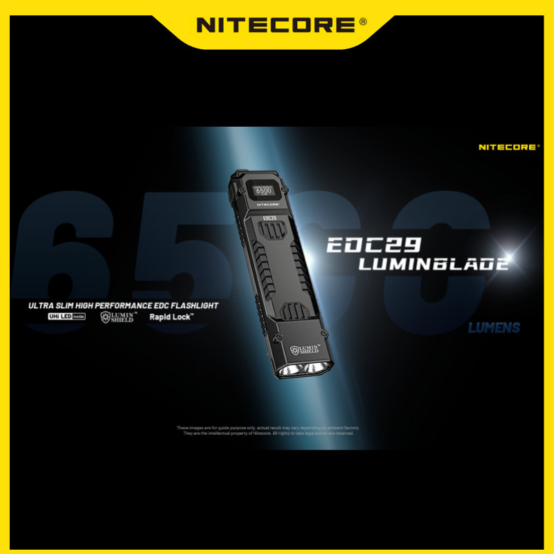 EDC29 EDC Tactical Flashlight, 6500 Lumen USB-C Rechargeable Slim Flat Shape With Spotlight Floodlight Strobe Modes Digital Display Sticker - View #9