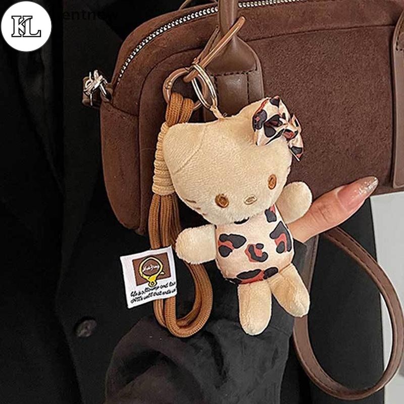 KL Cartoon Cute Leopard Print Hello Kitty Plush Dolls Toys Keychain ...