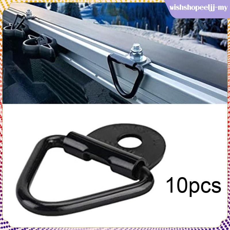 [WishshopeeljjMY] 10x Tie Down Anchors Lashing Stainless Steel Black ...