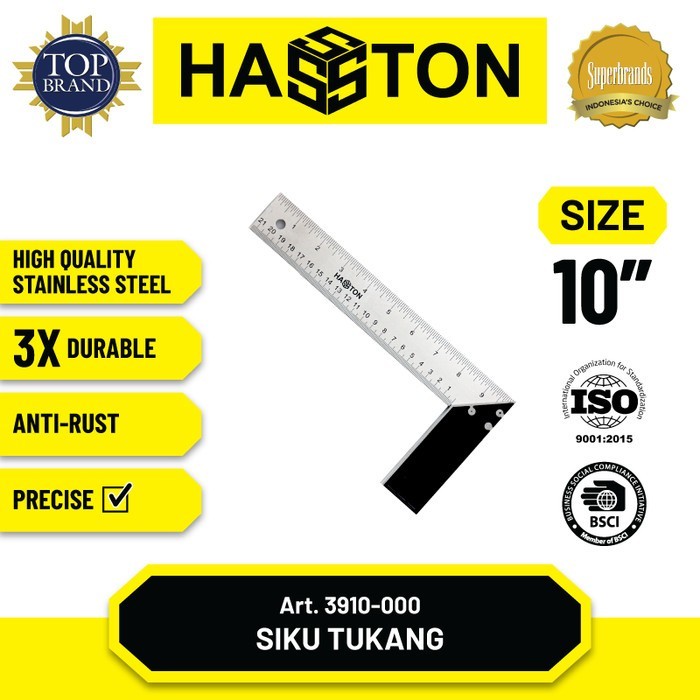 SIKU Hasston 10'' Stainless Steel Craftsman' Elbow / Angled Ruler (3910 ...