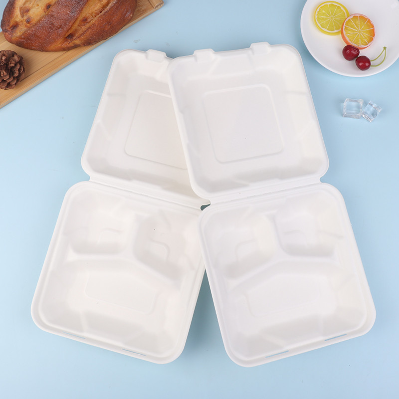 [MMBB] Compostable Disposable 10 Pack 3 Compartment Takeout Lunch Box ...