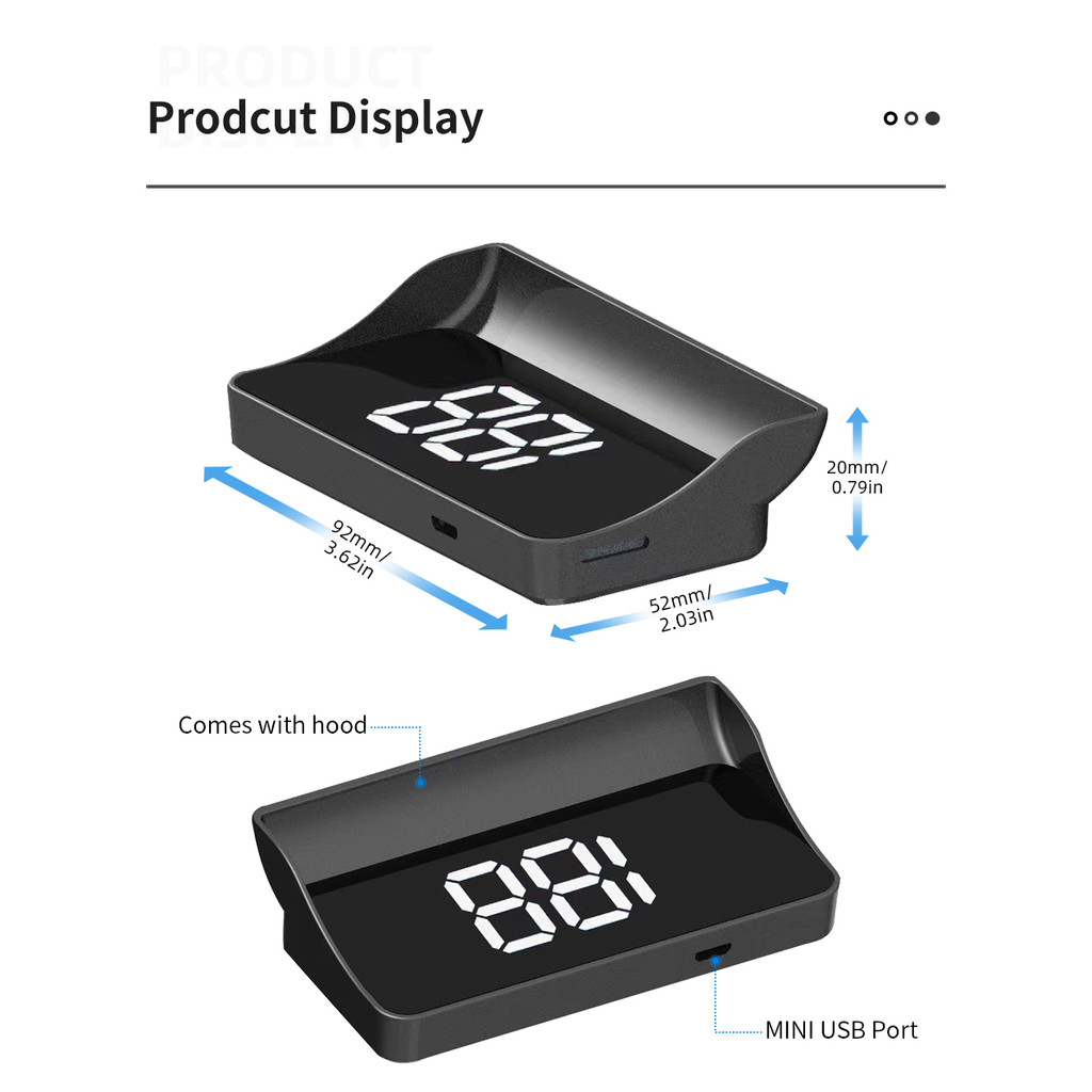 Hud W1 SET SPEED DISPLAY ON THE DRIVER'S GLASS | Shopee Malaysia