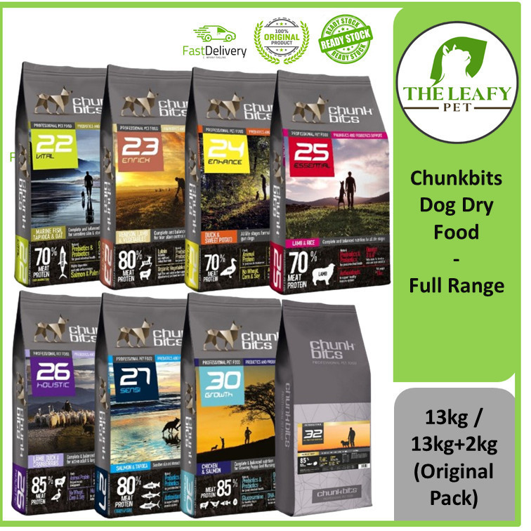 Chunkbits Dog Dry Food - Full Range - 13kg / 13kg + 2kg ( Original Pack ...