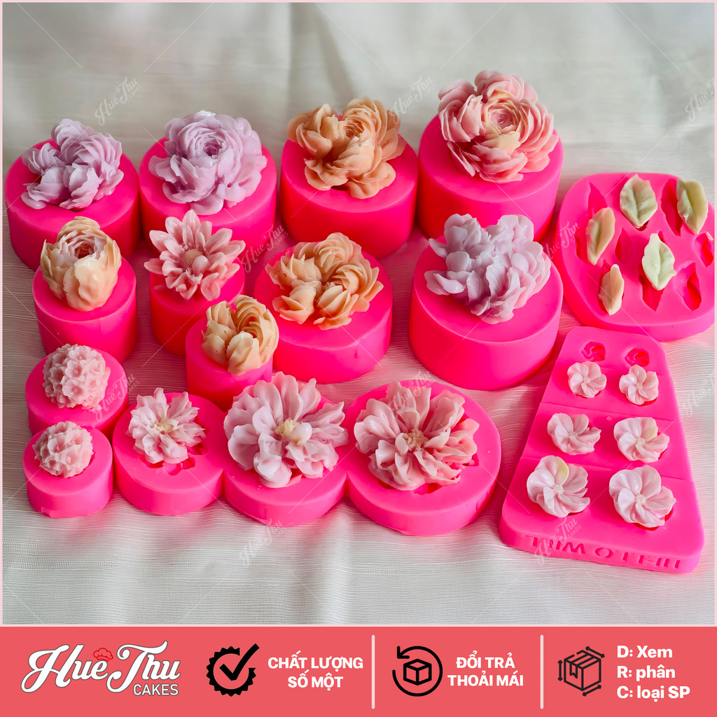 Korean flower silicone mold A240 (set of many molds) for making 3D and ...