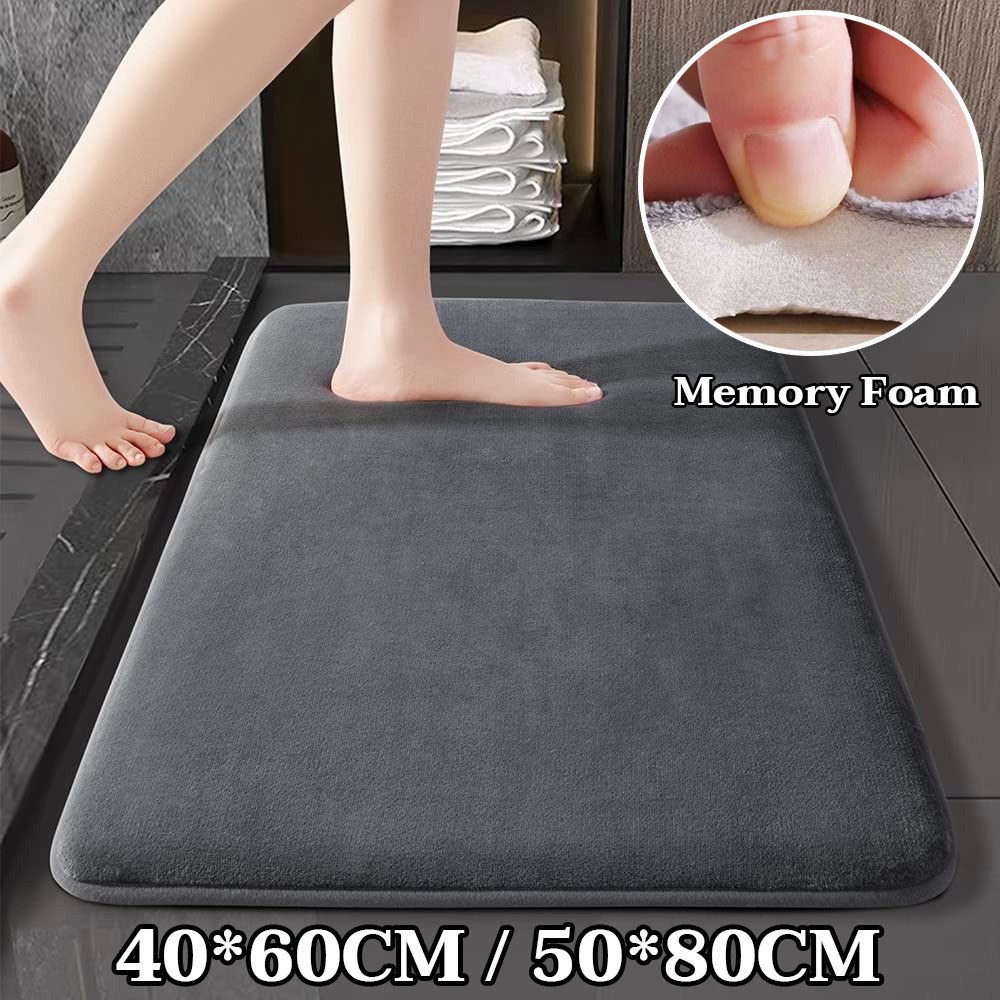 Super Absorbent Floor Mat Bath Mat Non Slip Rug Bathroom Carpets Soft ...