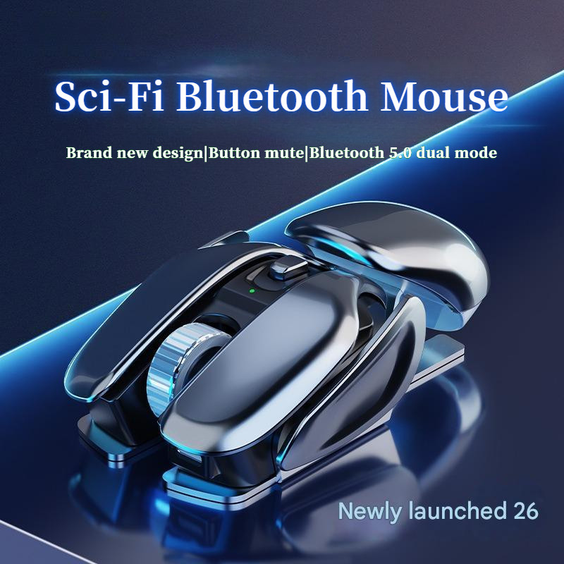 Q6 Wireless Bluetooth Mouse Dual-Mode Connection Silent Game Gaming ...