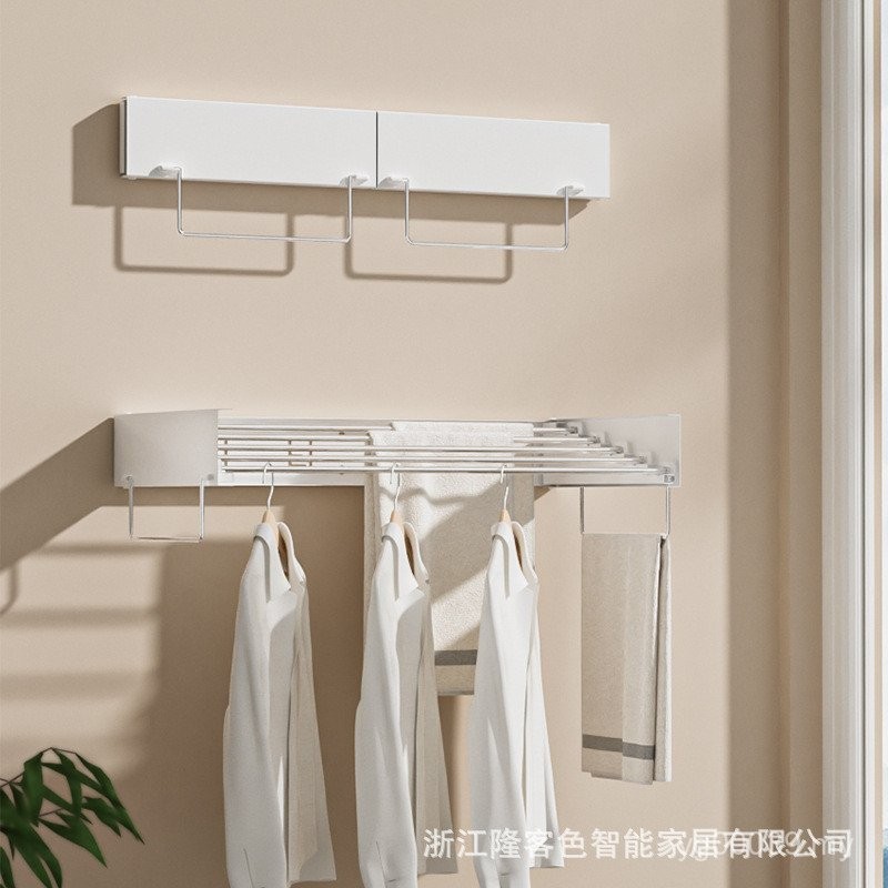 Drying Rack Foldable Stainless Steel Bathroom Wall-Mounted Towel Rack ...