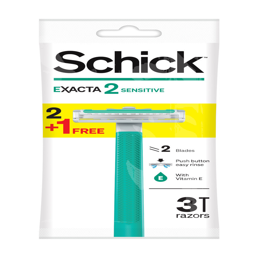 SCHICK Exacta2 Sensitive Disposable Razor 3's | Shopee Malaysia