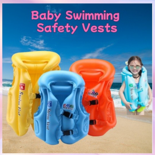Kids Swimming Life Vest Inflatable Swimsuit Floatable Kids Safety Life ...