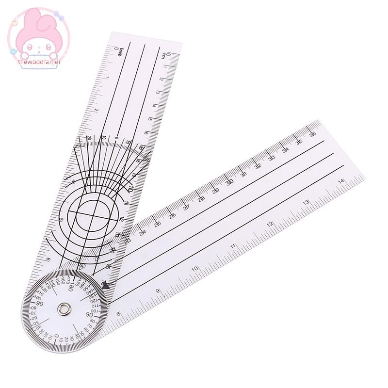 thewoodfamer 1PC Multi-Ruler Goniometer Angle Medical Spinal Ruler 360 ...