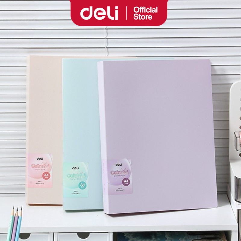 Deli Clear Display Pocket File for A4 Documents | 0.03mm Transparent ...