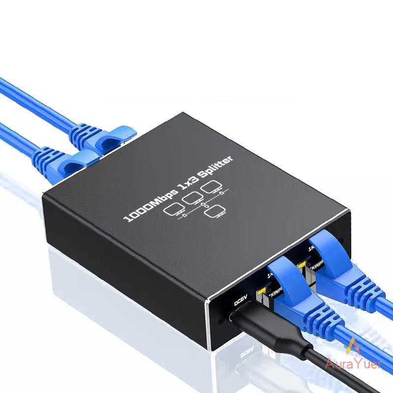 [AuraYuer] 1 To 3 Gigabit Ethernet Splitter 1000Mbps LAN Splitter ...