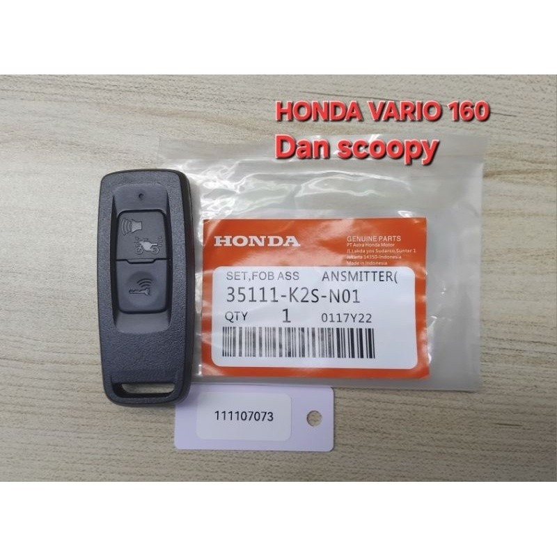 Motorcycle keyless remote for Honda Vario 160 CC and scopy Honda ...