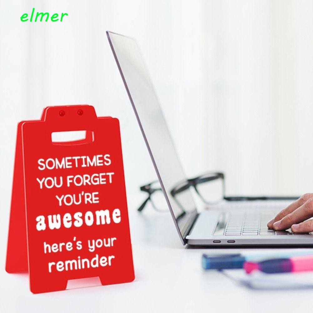 ELMER Inspirational Office Decor, Acrylic Smiling Face Design Desktop ...