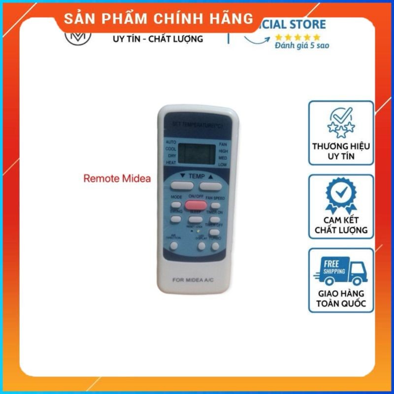 Various types of Midea air conditioner Remote (free batterybag) / Midea ...