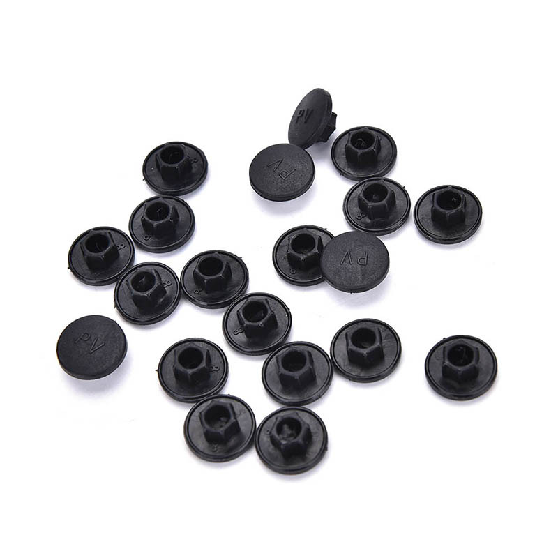 SUM 20PCS Black Hex Socket Allen Bolt Screw Nut Hexagon Head Cover Cap ...