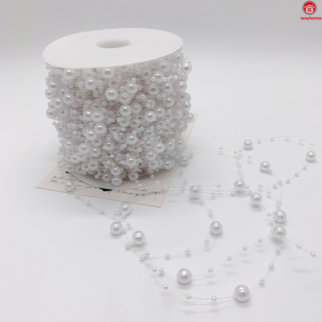 Craft String Sparkling Faux Pearls Strand Faux Pearl Garland Spool Roll ...