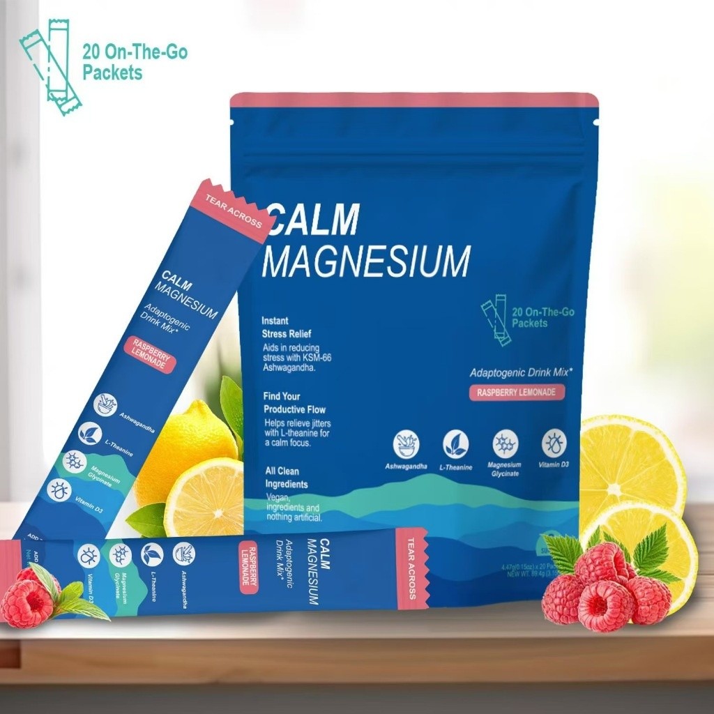 Calming Drink Mix, Ksm-66 Ashwagandha, Magnesium Glycinate, L Theanine ...