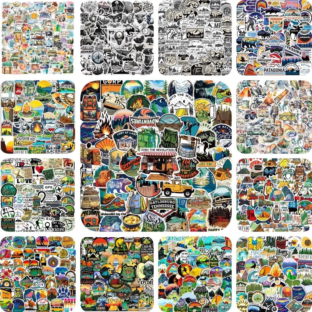 100/50PCS Outdoor Adventure Camping Geocaching Fishing Graffiti ...