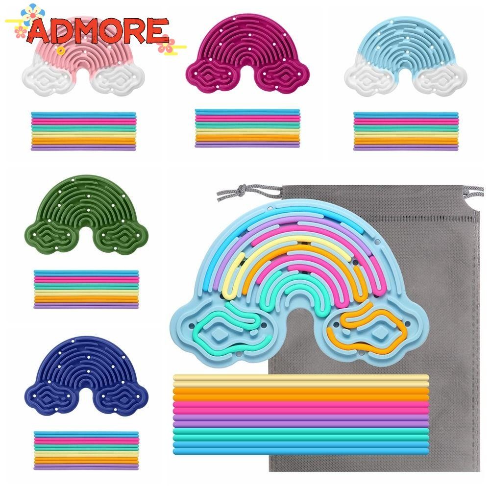 ADMORE Sensory Activity Board, Double-Sided 12 Strings Fidget Toy ...