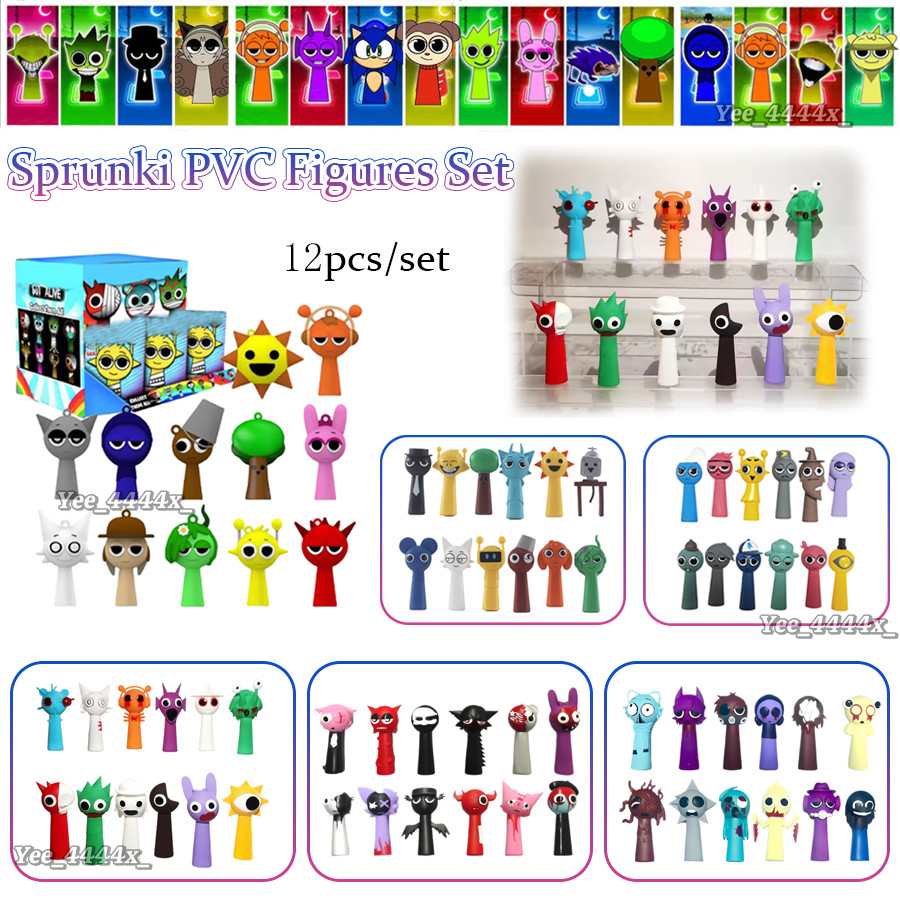 Sprunki action figure mystery box Set 12pcs Sprunki Incredibox mystery ...