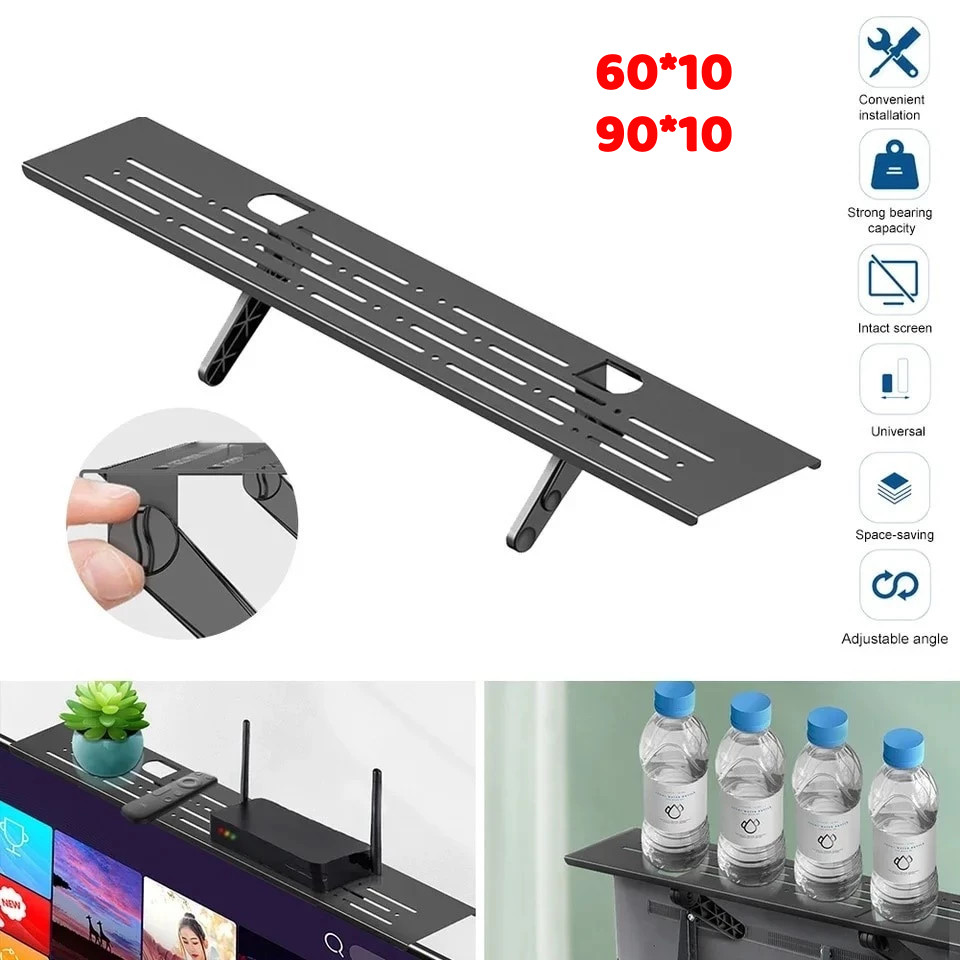 TV Rack Monitor Organizer Screen Top Storage Shelf Holder Home Storage ...