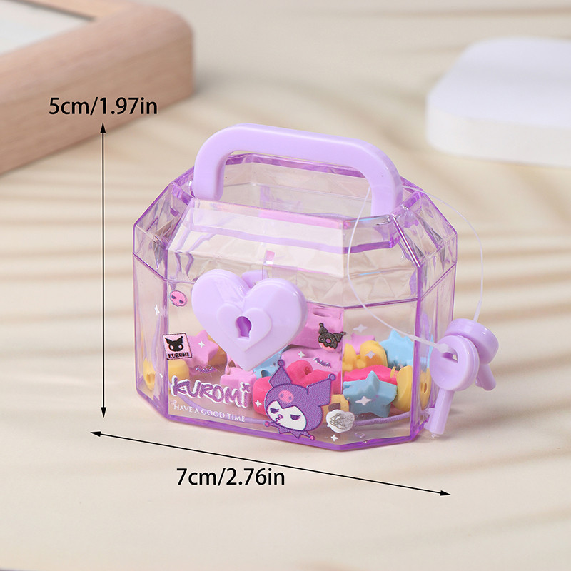 [MMBB] Kawaii Sanrio Kuromi Storage Box With Lock My Melody Treasure ...