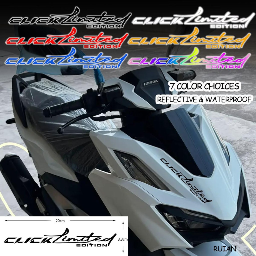 Click Letter Stickers for Honda Clcik 125/150/160 Motorcycle Front End ...