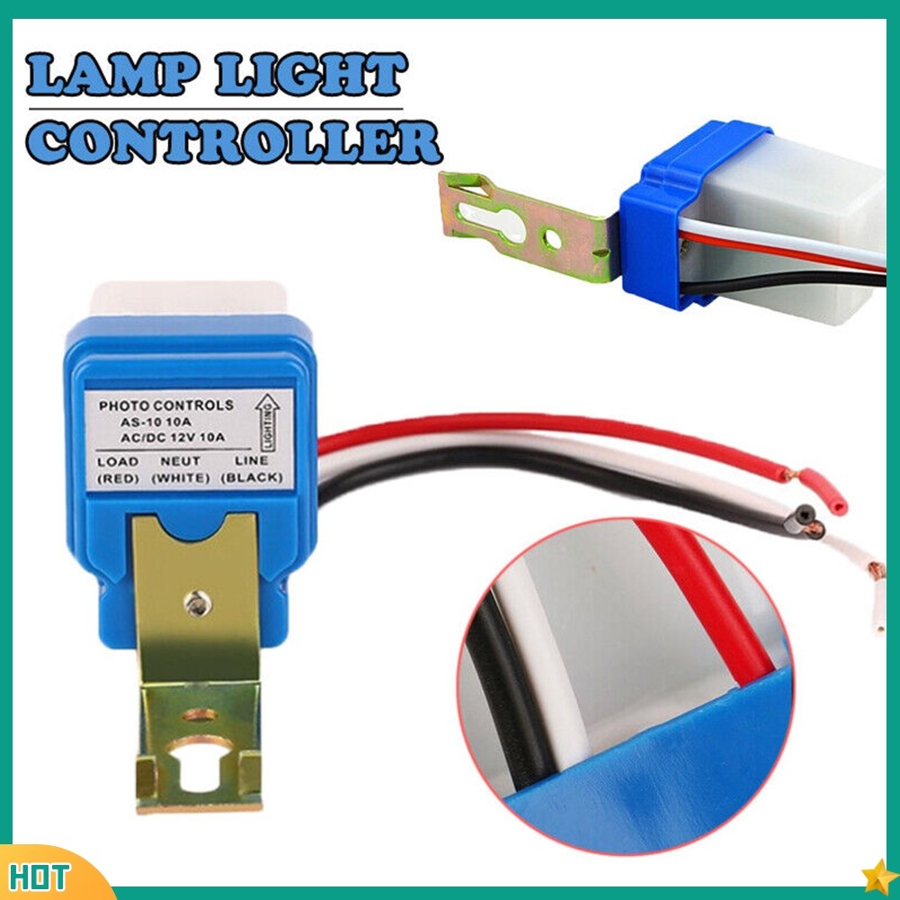 AC DC 12V 24V 220V 10A Auto On Off Photocell Street Light Sensor Switch ...