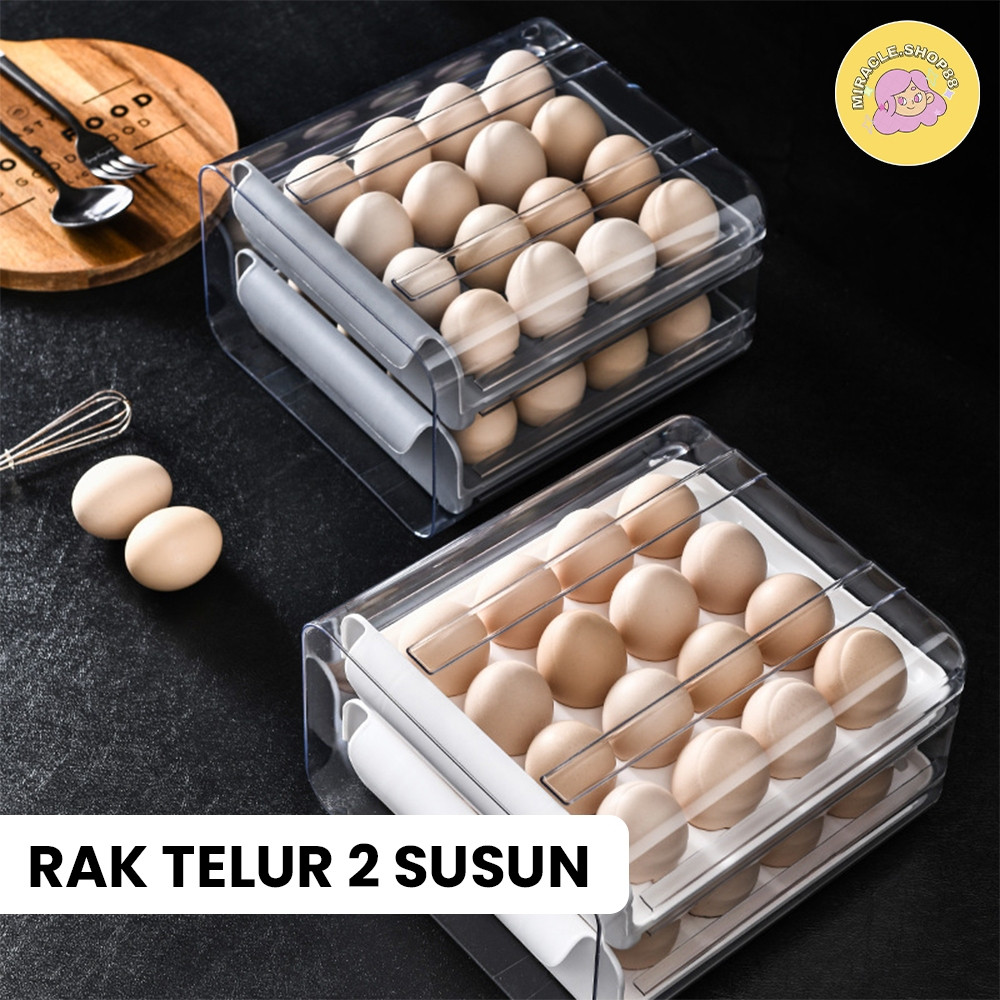 Egg Rack 2 Stack Box Fill 32 Eggs | Shopee Malaysia