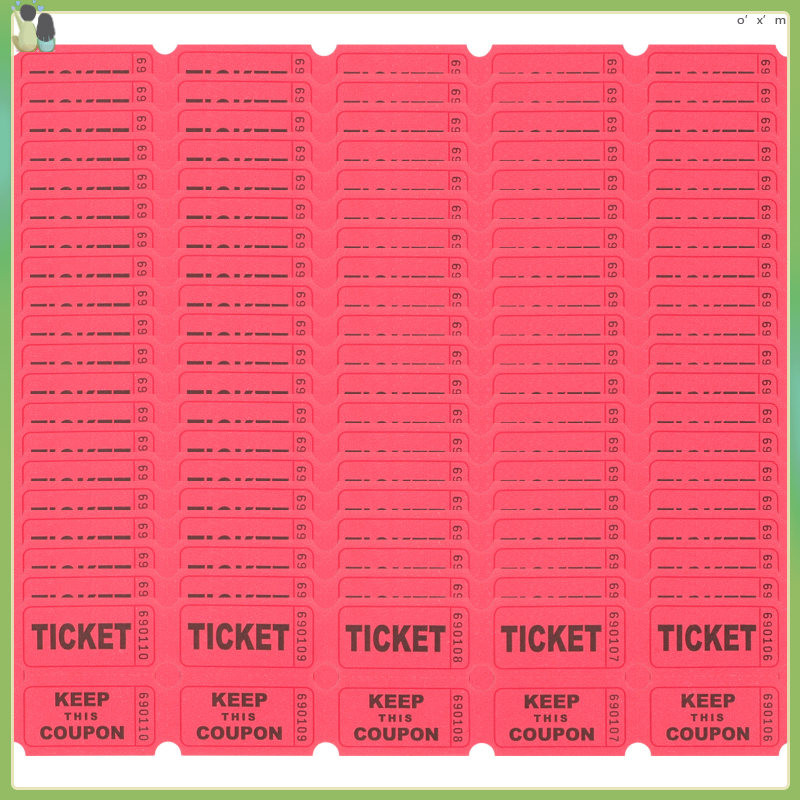 Raffle Ticket 100 Pcs Paper Tickets Labels Universal | Shopee Malaysia