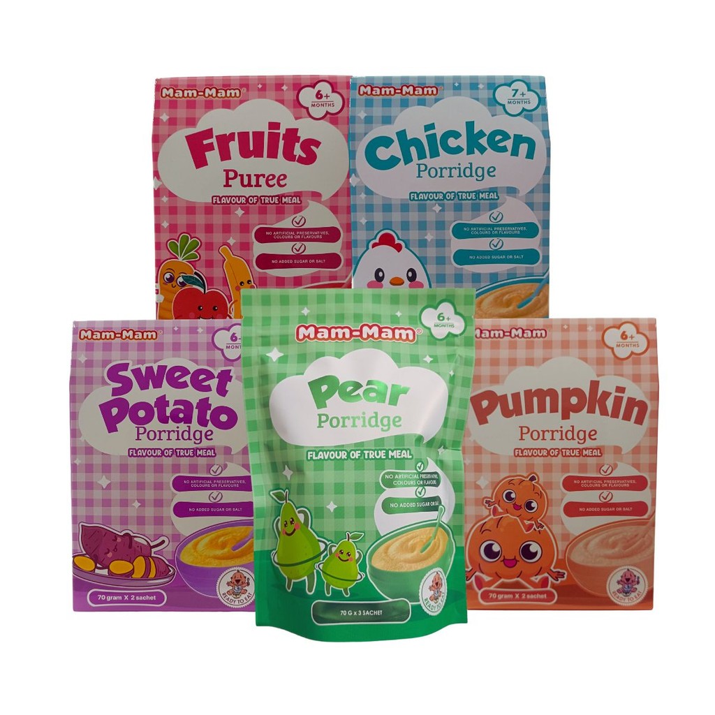 Mam-Mam Baby Food Ready to Eat RTE Porridge Puree (6m+) MamMam | Shopee ...
