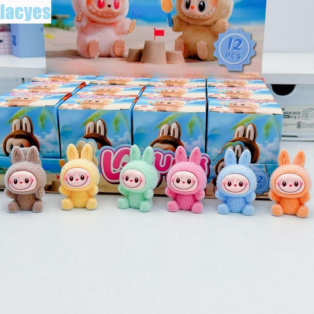 LACYES 3pcs Labubu Anime Figure, Random Type Flocking cloth Labubu Time ...