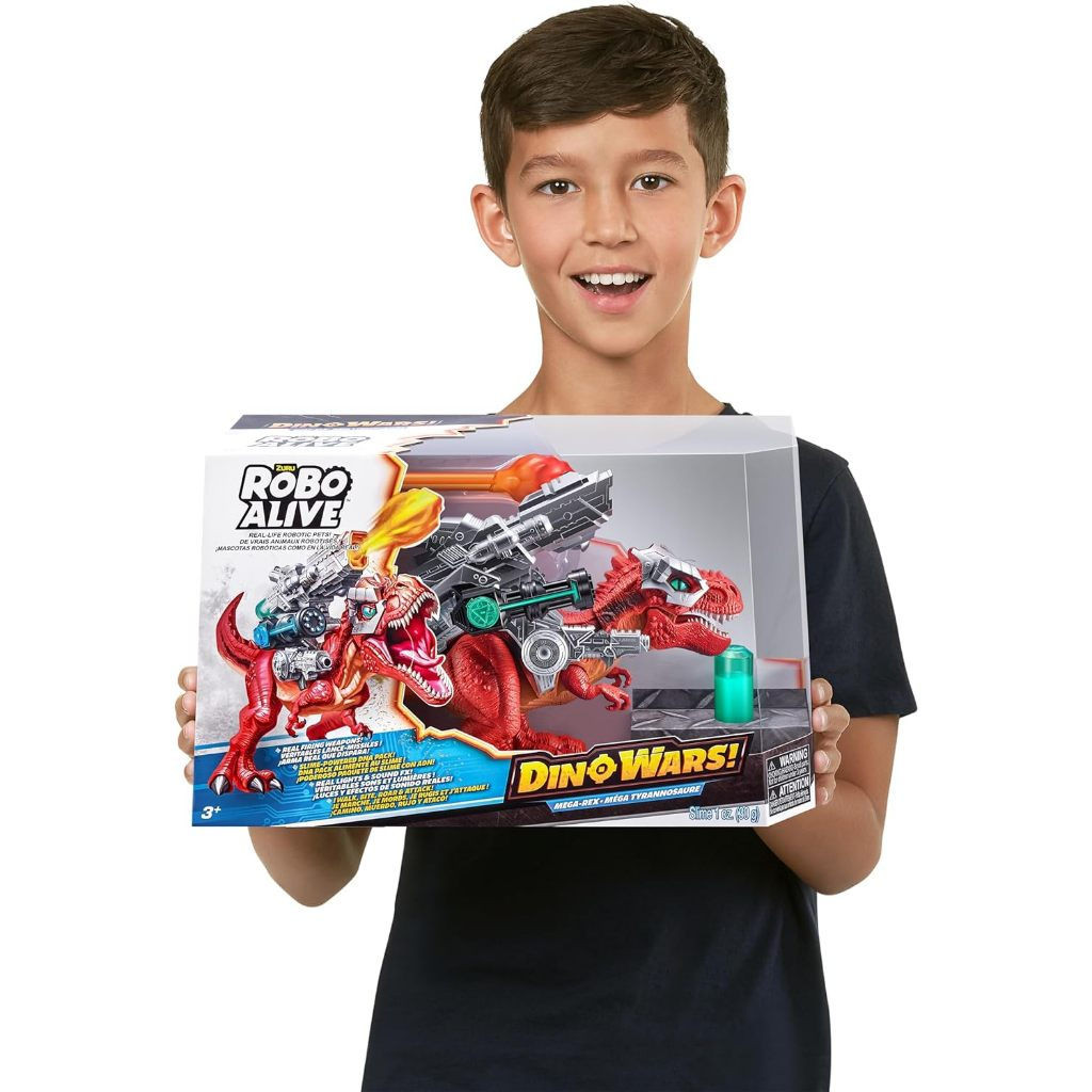 Robo Alive Dino Wars Mega-Rex by ZURU Realistic Battle Dinosaur T-Rex ...