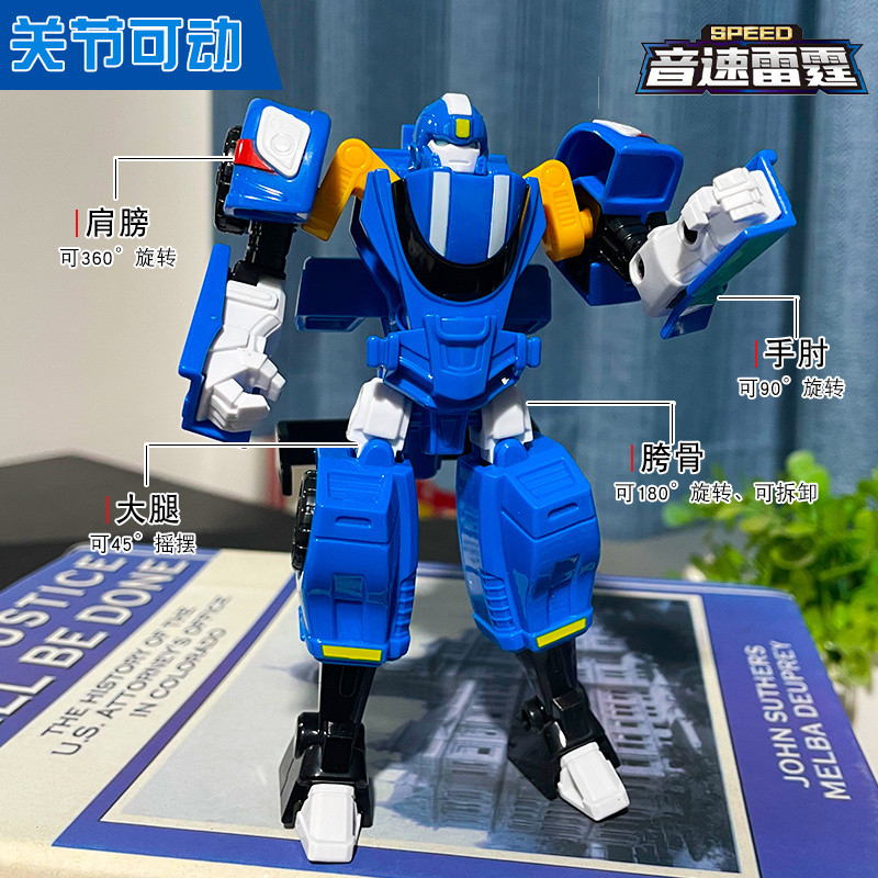Sonic Thunder Treasure Warrior Galaxy Detective Robot Joint Movable ...