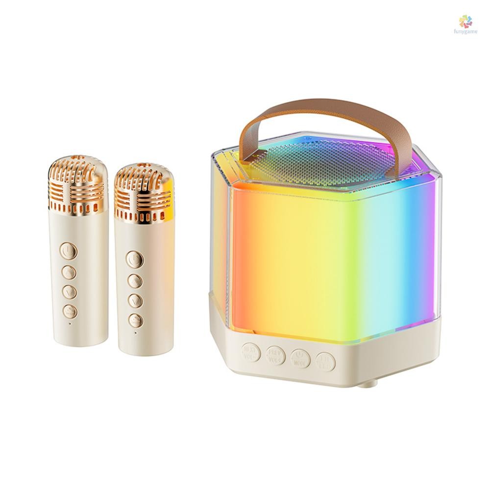 Karaoke Machine Mini Wireless Microphone and Speaker Set with 2 ...