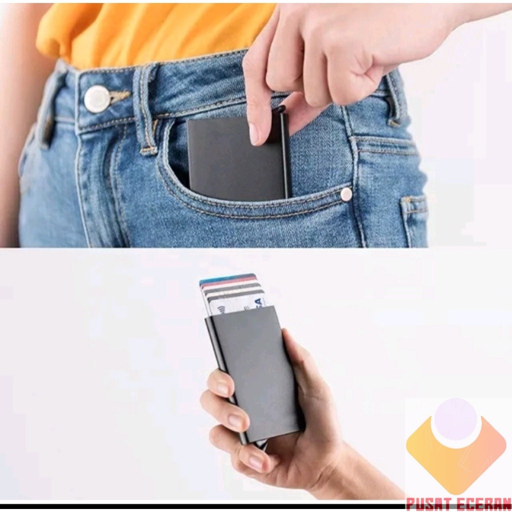 Aluminum RFID Block Card Wallet 5 Slot Card Holder Iron Card Wallet ...
